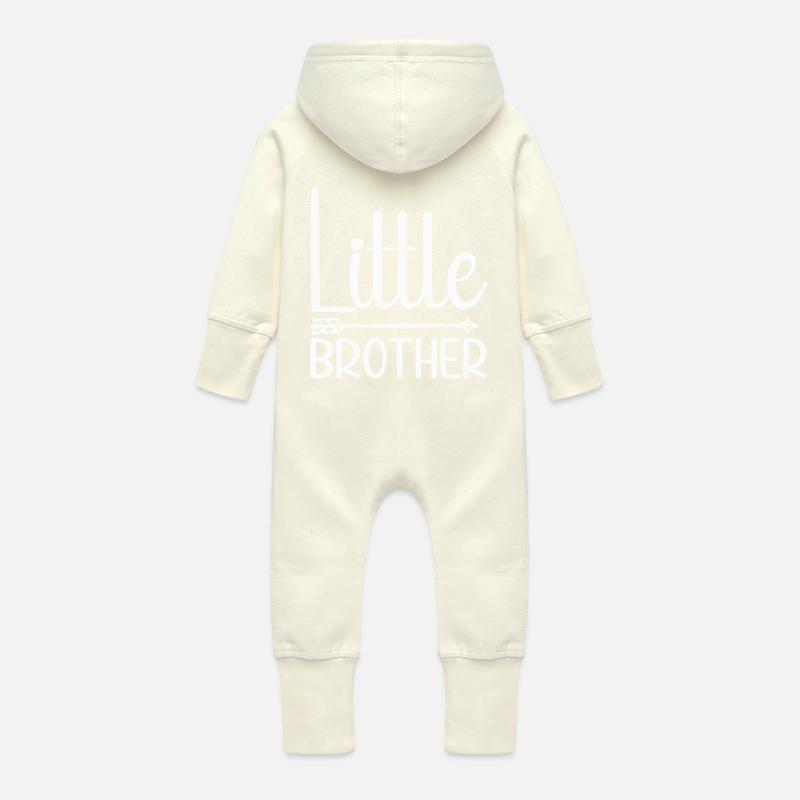 Frère cadet - Grenouillère à capuche bio en molleton Bébé - undefined