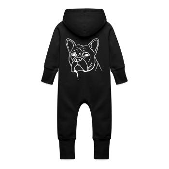 Bruno blanc - Grenouillère à capuche bio en molleton Bébé - vanille - Dos