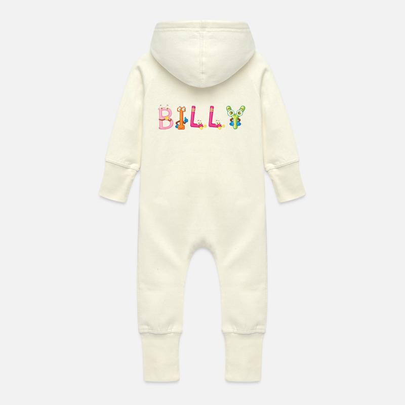 Billy - Baby Bio Sweat Overall mit Kapuze - Vanille-Milchshake