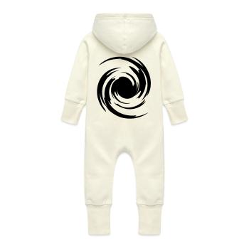 big_swirl - Grenouillère à capuche bio en molleton Bébé - vanille - Dos