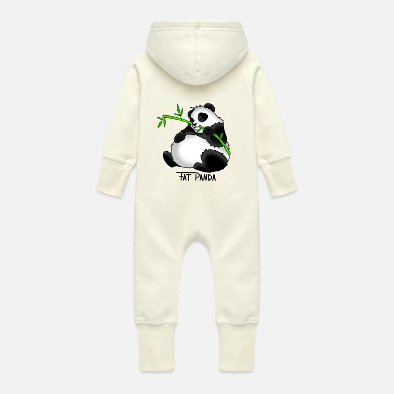 Fat Panda Geschenk Idee - Baby Bio Sweat Overall mit Kapuze - Vanille-Milchshake