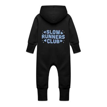 Run club humour coureuse débutante - Grenouillère à capuche bio en molleton Bébé - vanille - Dos