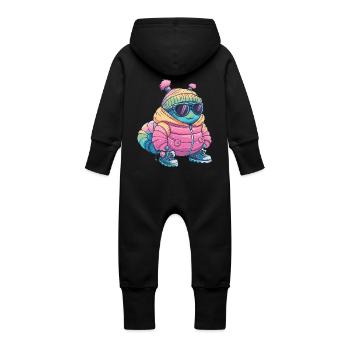 Wurm Winter - Baby Bio Sweat Overall mit Kapuze - Vanille-Milchshake - Hinten