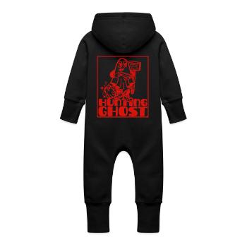 Ghost hunter not haunt - Baby Organic Sweat Overalls With Hood - vanilla - Back