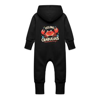 Se sentir crabuleux - Grenouillère à capuche bio en molleton Bébé - vanille - Dos