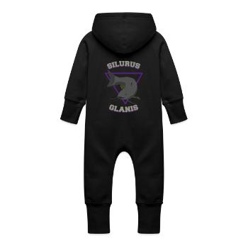 Latein Wels Angler Geschenk - Baby Bio Sweat Overall mit Kapuze - Vanille-Milchshake - Hinten