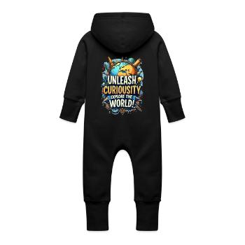 EXPLOREZ LE MONDE - Grenouillère à capuche bio en molleton Bébé - vanille - Dos
