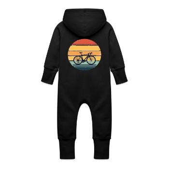 Tenue de vélo minimaliste - Grenouillère à capuche bio en molleton Bébé - vanille - Dos
