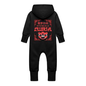 Zillertal avec un drôle de dicton signe chinois - Grenouillère à capuche bio en molleton Bébé - vanille - Dos