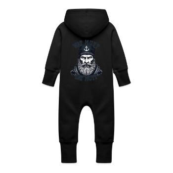 East Frisian North Sea Seaman Wat Mutt Dat Mutt - Baby Organic Sweat Overalls With Hood - vanilla - Back