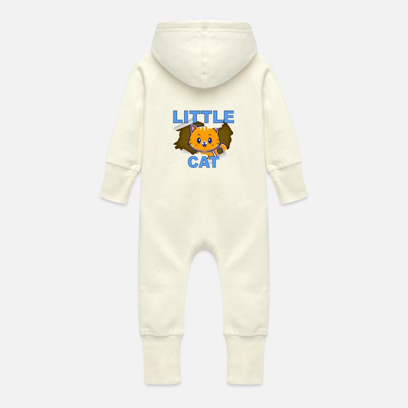 KÄTZCHEN - Baby Bio Sweat Overall mit Kapuze - Vanille-Milchshake