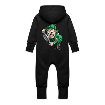 detective detektiv private eye investigator2 - Baby Bio Sweat Overall mit Kapuze - Vanille-Milchshake - Hinten