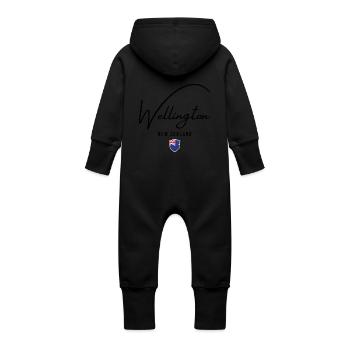 J’adore Wellington, Wellington Nouvelle-Zélande - Grenouillère à capuche bio en molleton Bébé - vanille - Dos