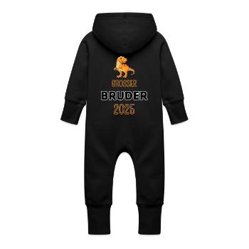 Großer Bruder 2025 - Baby Bio Sweat Overall mit Kapuze - Vanille-Milchshake - Hinten