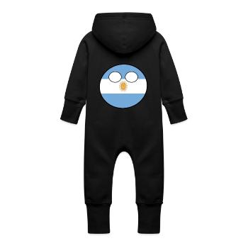 Countryball Country Ball Country Home Argentina - Baby Organic Sweat Overalls With Hood - vanilla - Back