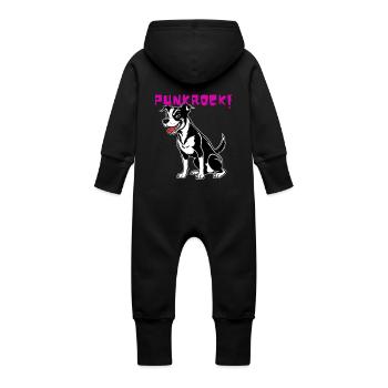 Punk Rock Chien - Grenouillère à capuche bio en molleton Bébé - vanille - Dos