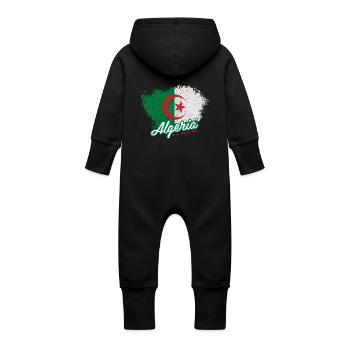 One, two, three, viva l'Algérie - Grenouillère à capuche bio en molleton Bébé - vanille - Dos