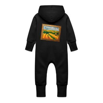 Goldene Felder - Baby Bio Sweat Overall mit Kapuze - Vanille-Milchshake - Hinten