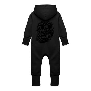 Eule - Baby Bio Sweat Overall mit Kapuze - Vanille-Milchshake - Hinten