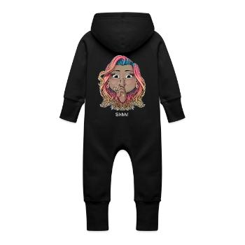 Chut ! - Grenouillère à capuche bio en molleton Bébé - vanille - Dos