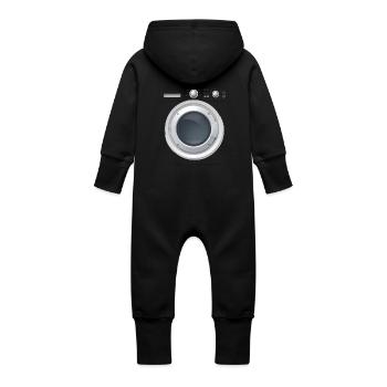 Costume de machine à laver drôle - Carnaval Carnaval - Grenouillère à capuche bio en molleton Bébé - vanille - Dos