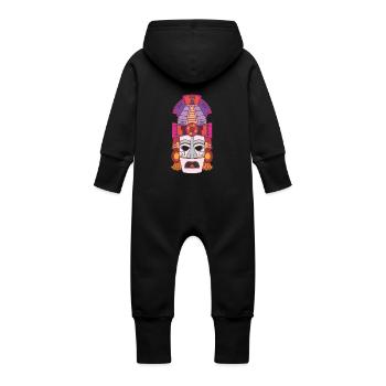 masque maya - Grenouillère à capuche bio en molleton Bébé -  - Dos
