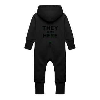 Außerirdische sind hier - Baby Bio Sweat Overall mit Kapuze - Vanille-Milchshake - Hinten