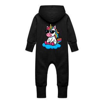 Nuage de licorne - Grenouillère à capuche bio en molleton Bébé - vanille - Dos