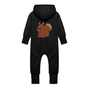Croissant - Grenouillère à capuche bio en molleton Bébé - vanille - Dos