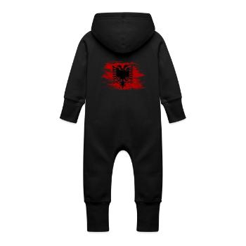 Albania used - Baby Organic Sweat Overalls With Hood - vanilla - Back