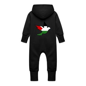 Palestine - Grenouillère à capuche bio en molleton Bébé - vanille - Dos