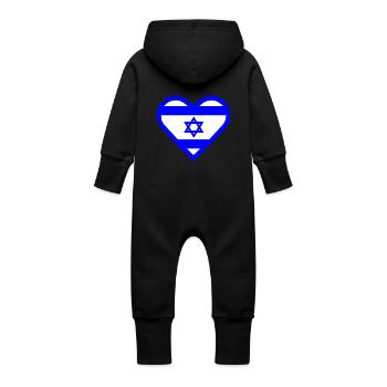 Israel - Baby Bio Sweat Overall mit Kapuze - Vanille-Milchshake - Hinten