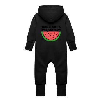 THIS IS NOT A WATERMELON - Grenouillère à capuche bio en molleton Bébé - vanille - Dos