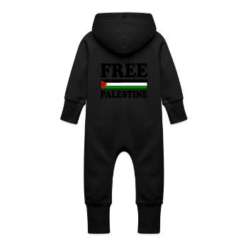 Free palestine - Baby Organic Sweat Overalls With Hood - vanilla - Back