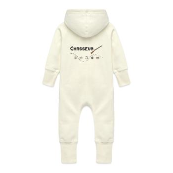 chasseur - Grenouillère à capuche bio en molleton Bébé - vanille - Dos