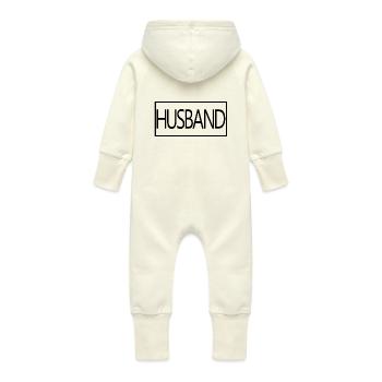 Ehemann passende Verlobung Hochzeit Flitterwochen - Baby Bio Sweat Overall mit Kapuze - Vanille-Milchshake - Hinten