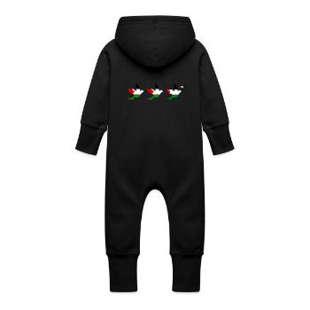 Free palestine - Grenouillère à capuche bio en molleton Bébé - vanille - Dos