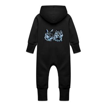 Geri et Freki - Grenouillère à capuche bio en molleton Bébé - vanille - Dos