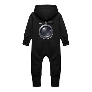 Remplacement de costume de machine à laver Carnaval - Grenouillère à capuche bio en molleton Bébé - vanille - Dos