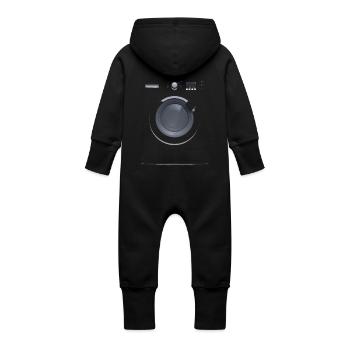 Costume de machine à laver Carnaval drôle Carnaval - Grenouillère à capuche bio en molleton Bébé - vanille - Dos