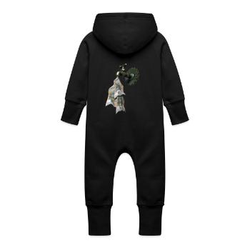 Geldhahn - Baby Bio Sweat Overall mit Kapuze - Vanille-Milchshake - Hinten