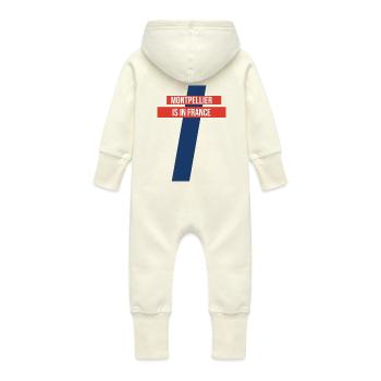 Montpellier liegt in Frankreich: Kindergeschenk - Baby Bio Sweat Overall mit Kapuze - Vanille-Milchshake - Hinten