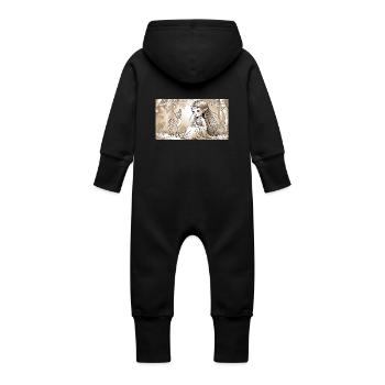 Elfe - Baby Bio Sweat Overall mit Kapuze - Vanille-Milchshake - Hinten