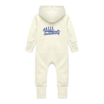 Evolution des Schwimmers der Schwimmerin - Baby Bio Sweat Overall mit Kapuze - Vanille-Milchshake - Hinten