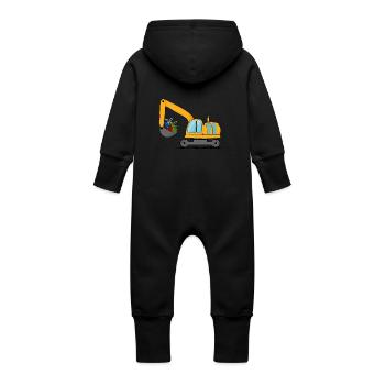 Excavatrice enfants 11e anniversaire - Grenouillère à capuche bio en molleton Bébé - vanille - Dos