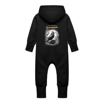mystisch Weihnachten Märchen Märchenfigur Krähe - Baby Bio Sweat Overall mit Kapuze - Vanille-Milchshake - Hinten