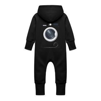 Carnaval de remplacement de costume de machine à laver - Grenouillère à capuche bio en molleton Bébé - vanille - Dos