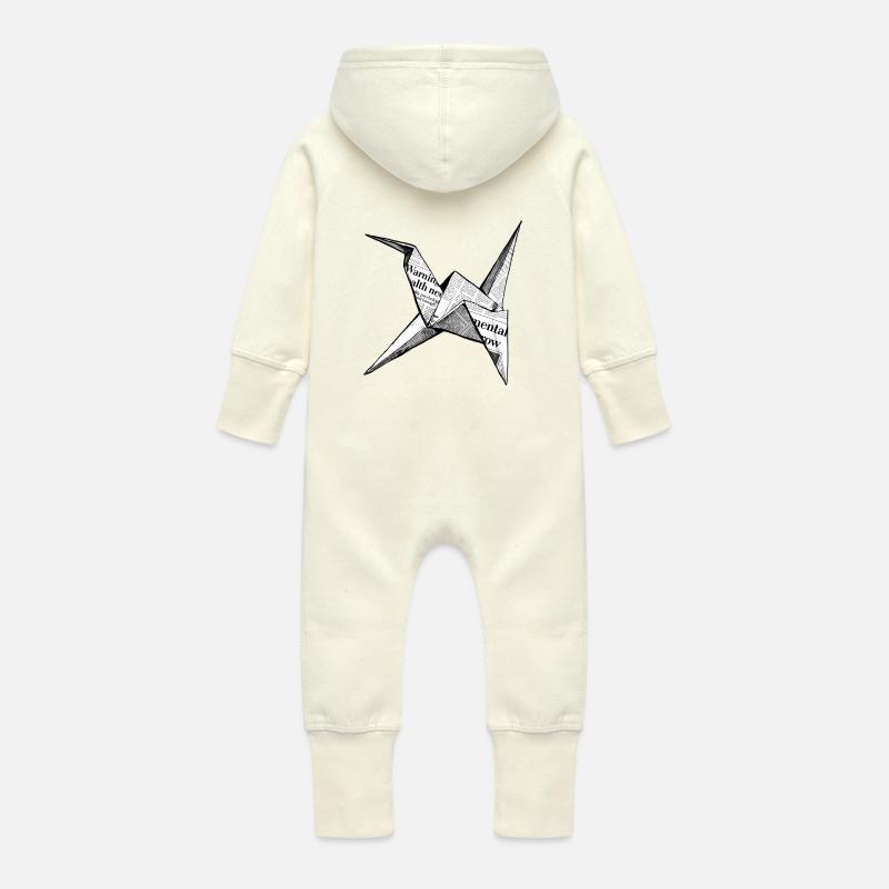 Origami - Baby Bio Sweat Overall mit Kapuze - Vanille-Milchshake