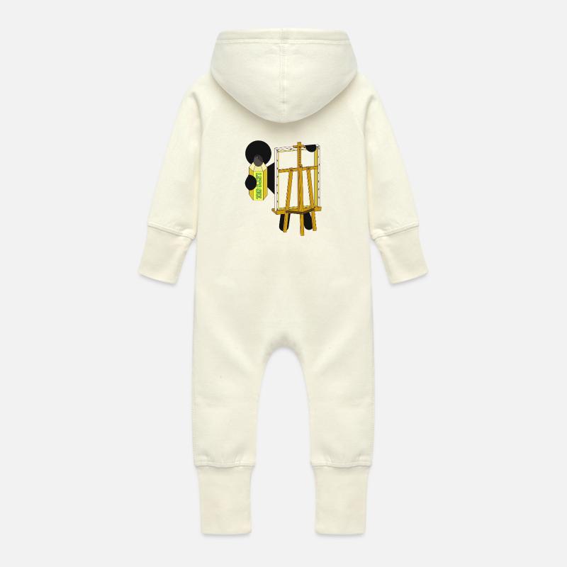 MAL SEHEN - Baby Bio Sweat Overall mit Kapuze - Vanille-Milchshake