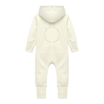Person+Kreis - Baby Bio Sweat Overall mit Kapuze - Vanille-Milchshake - Hinten